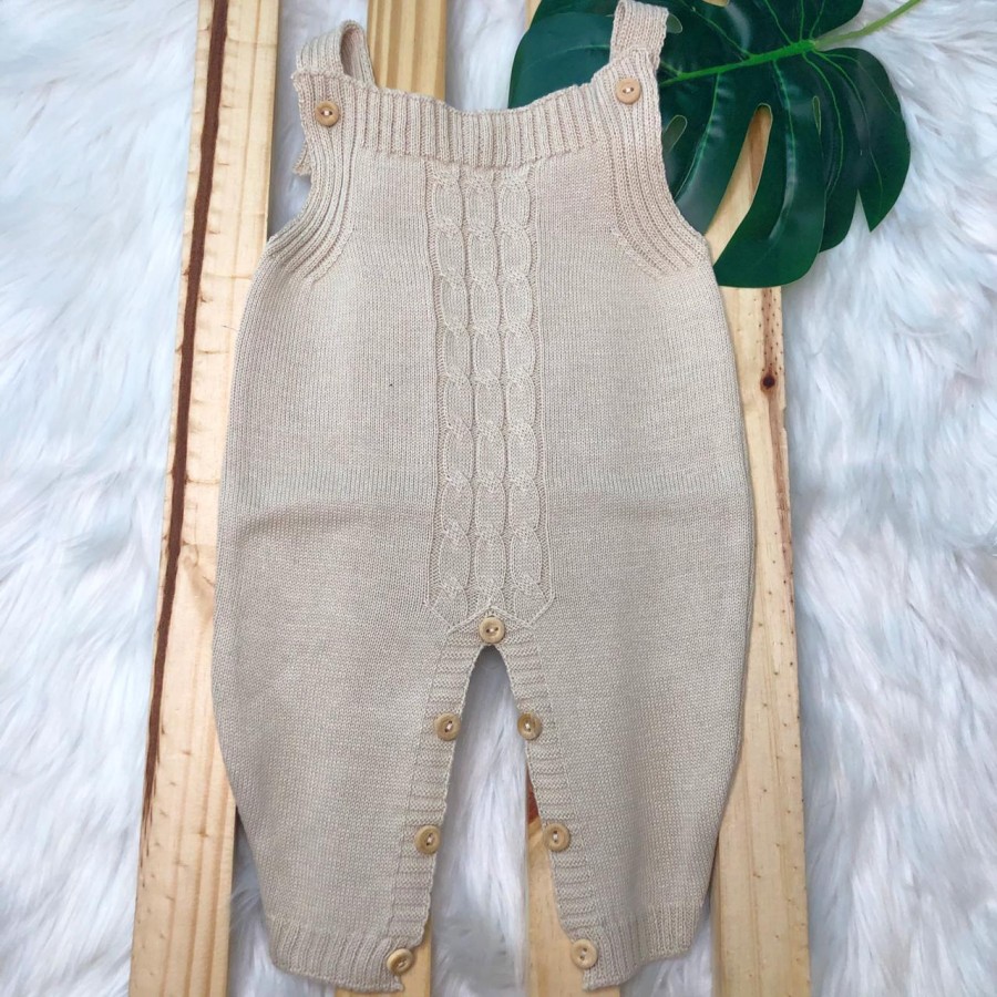 Jardineira de  Linha Trança Areia